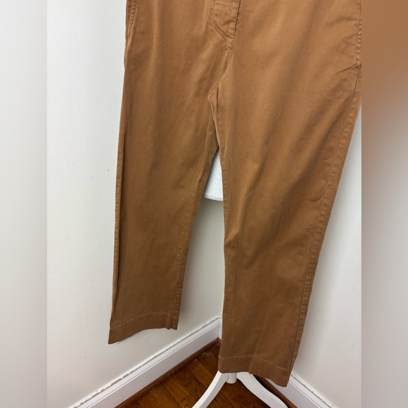 NILI LOTAN Tomboy cotton-blend twill straight-leg pants In Camel Size 4 - Picture 10 of 14